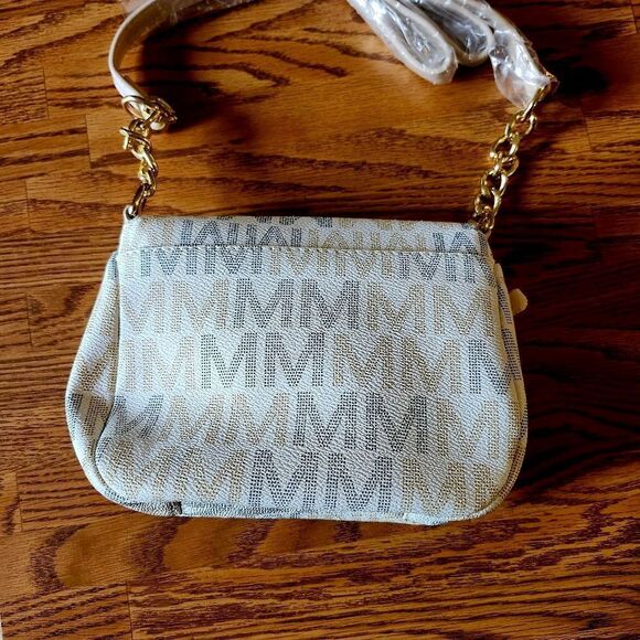 MILAN MKF Cream, Tan, And Black Vegan Crossbody Bag NEW! By Mia K WEDDING READY! - Picture 4 of 11